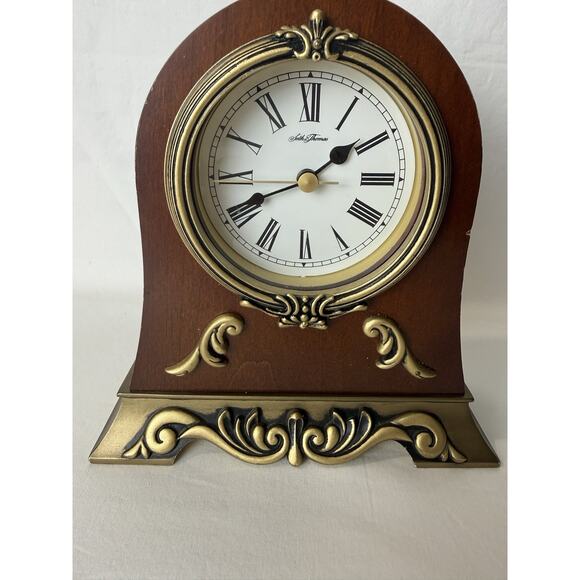 Vintage SETH THOMAS Heirloom Mantel Clock Dark Wood Classic Collectible - Picture 2 of 11